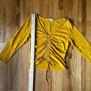 Heart & Hips mustard crop top